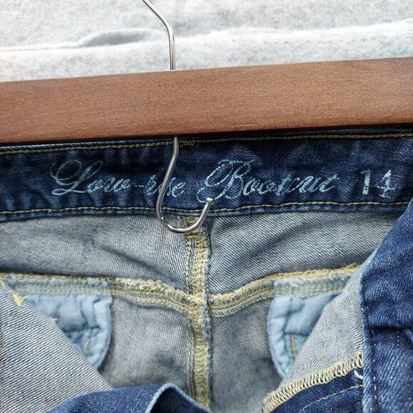 Tommy Hilfiger Classic Low Rise Boot Cut Women's Jeans Dark Denim Size 14 - Picture 12 of 13